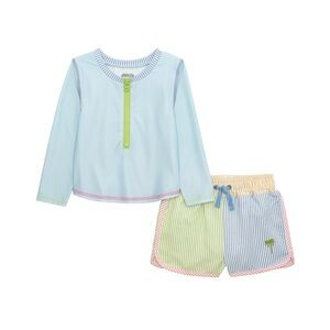 Mud Pie Rashguard Set Seersucker Striped Swim 6-12 12-18 months 2T 3T 4T 5T